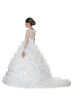 Beaded Ivory Lace Organza Floral Flower Girl Dress